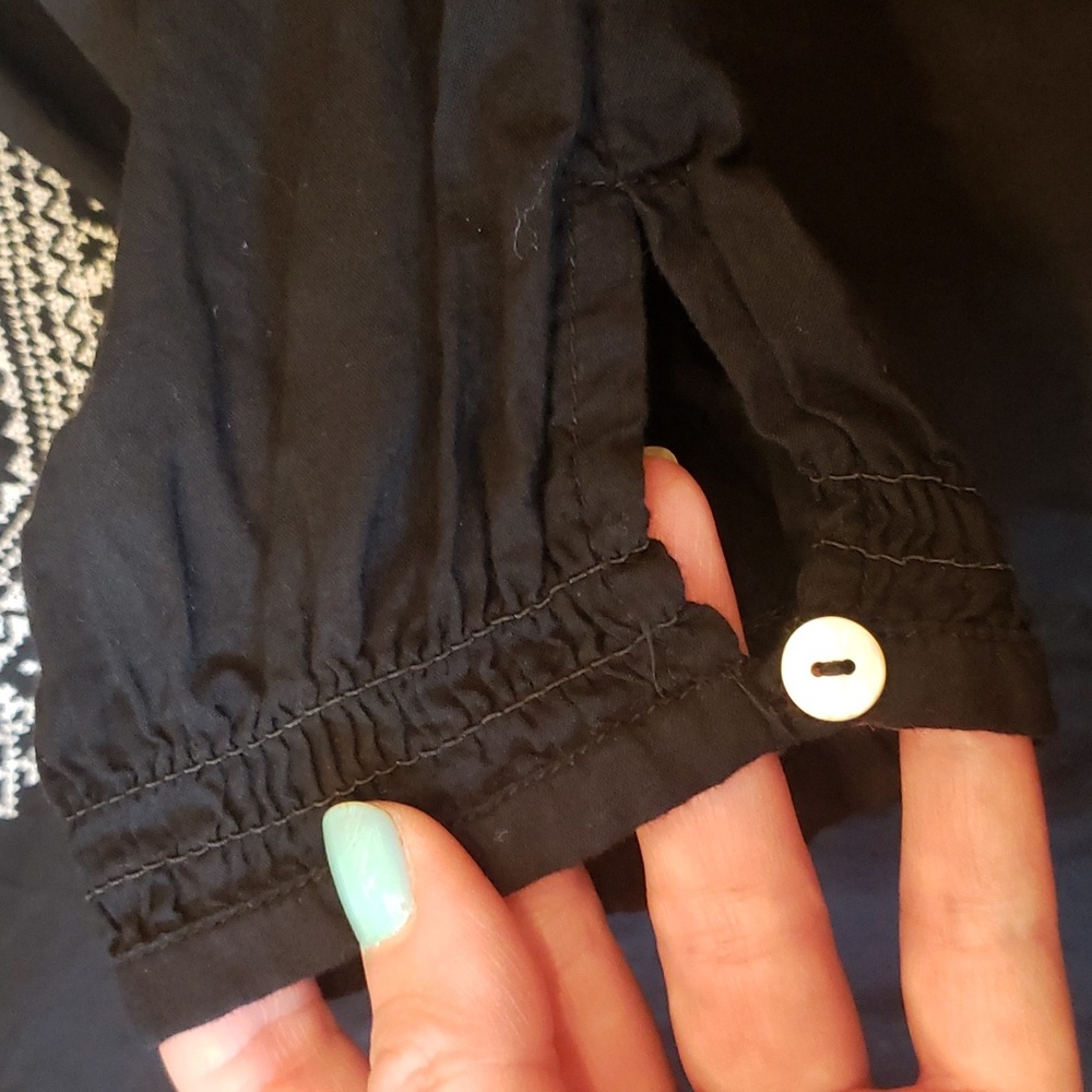 Embroidered Black Tunic Top - Picture 5 of 9